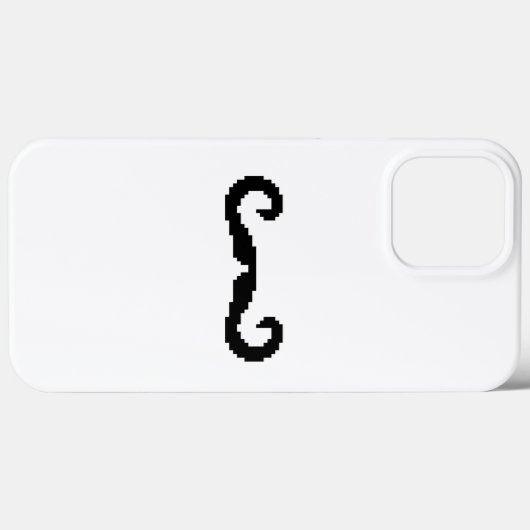 8-bits Pixel Handlebar Mustache Case-Mate iPhone Case (Achterkant (horizontaal))