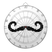 8-bits Pixel Handlebar Mustache Dartbord (Voorkant)