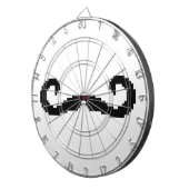 8-bits Pixel Handlebar Mustache Dartbord (Voorkant Rechts)
