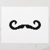 8-bits Pixel Handlebar Mustache Flyer (Voorkant)