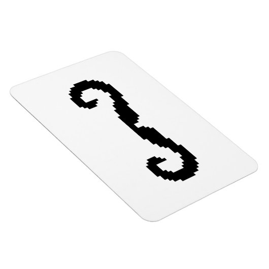 8-bits Pixel Handlebar Mustache Magneet (Rechterzijde)