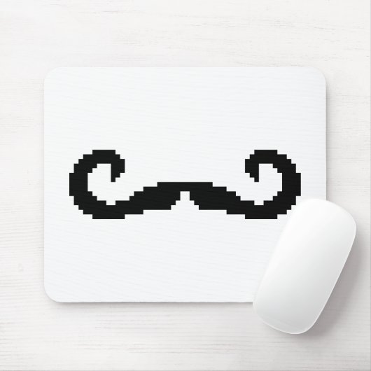 8-bits Pixel Handlebar Mustache Muismat (Met muis)