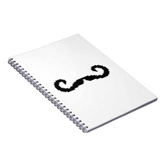8-bits Pixel Handlebar Mustache Notitieboek (Rechterzijde)