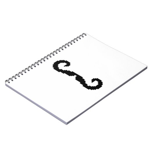 8-bits Pixel Handlebar Mustache Notitieboek (Linkerzijde)
