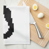 8-bits Pixel Handlebar Mustache Theedoek (Quarter Fold)