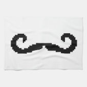 8-bits Pixel Handlebar Mustache Theedoek (Horizontaal)