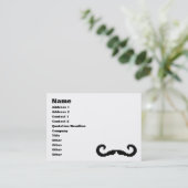 8-bits Pixel Handlebar Mustache Visitekaartje (Staand voorkant)
