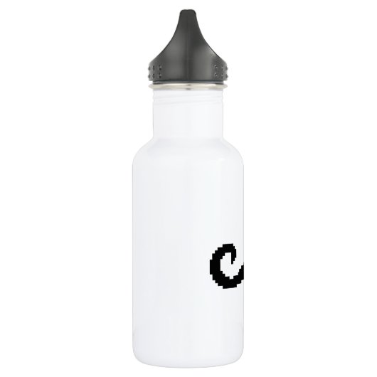 8-bits Pixel Handlebar Mustache Waterfles (Links)