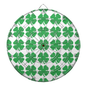 8-bits Pixel Lucky Four Leaf Clover Dartbord