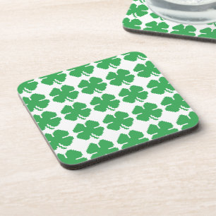 8-bits Pixel Lucky Four Leaf Clover Onderzetter