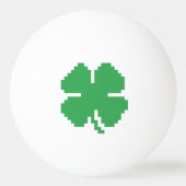 8-bits Pixel Lucky Four Leaf Clover Pingpongballen (Achterkant)