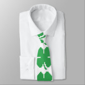 8-bits Pixel Lucky Four Leaf Clover Stropdas (Gebonden)