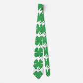 8-bits Pixel Lucky Four Leaf Clover Stropdas (Voorkant)