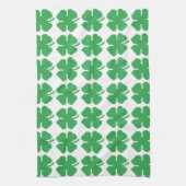 8-bits Pixel Lucky Four Leaf Clover Theedoek (Verticaal)