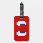 8-bits Pixel Manga Eyes Bagagelabel (Achterkant verticaal)