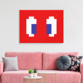 8-bits Pixel Manga Eyes Canvas Afdruk (Insitu (Woonkamer))