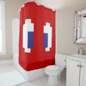 8-bits Pixel Manga Eyes Douchegordijn (In situ)