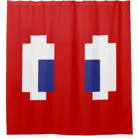 8-bits Pixel Manga Eyes Douchegordijn (Voorkant)