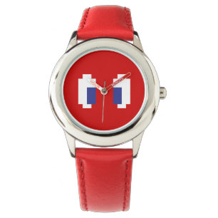 8-bits Pixel Manga Eyes Horloge