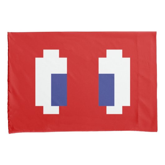 8-bits Pixel Manga Eyes Kussensloop (Voorkant-Rechts)