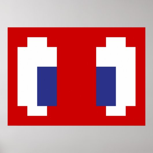 8-bits Pixel Manga Eyes Poster (Voorkant)