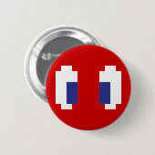 8-bits Pixel Manga Eyes Ronde Button 5,7 Cm (Voorkant /achterkant)