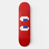 8-bits Pixel Manga Eyes Skateboard (Voorkant)