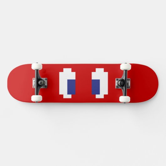 8-bits Pixel Manga Eyes Skateboard (Horizontaal)