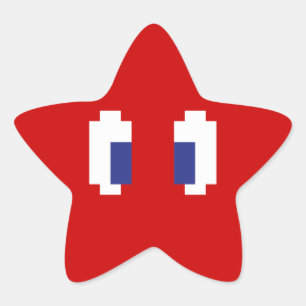 8-bits Pixel Manga Eyes Ster Sticker