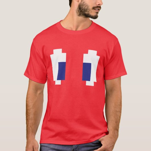 8-bits Pixel Manga Eyes T-shirt (Voorkant)