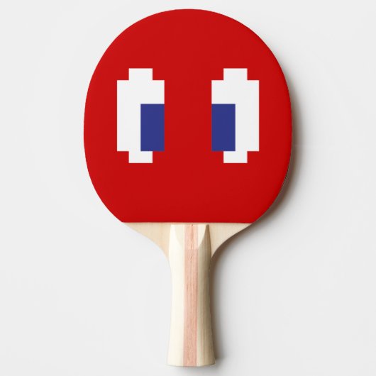 8-bits Pixel Manga Eyes Tafeltennisbatje (Voorkant)
