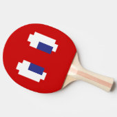 8-bits Pixel Manga Eyes Tafeltennisbatje (Zijkant)