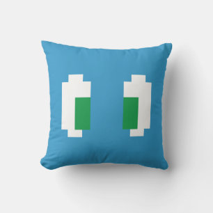 8-bits Pixel Manga Green Eyes Kussen