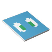 8-bits Pixel Manga Green Eyes Notitieblok (Schuin)