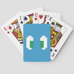 8-bits Pixel Manga Green Eyes Pokerkaarten