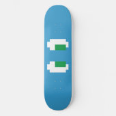 8-bits Pixel Manga Green Eyes Skateboard (Voorkant)