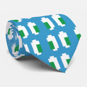 8-bits Pixel Manga Green Eyes Stropdas (Opgerold)