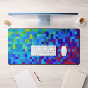 8-bits Pixel Pattern Abstracte Cool Geeky Blue Red Bureaumat
