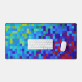 8-bits Pixel Pattern Abstracte Cool Geeky Blue Red Bureaumat (Keyboard & Muis)