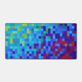8-bits Pixel Pattern Abstracte Cool Geeky Blue Red Bureaumat (Voorkant)