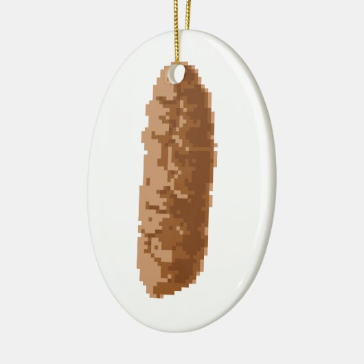 8-bits Pixel Poop Keramisch Ornament (Links)