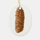 8-bits Pixel Poop Keramisch Ornament (Achterkant)