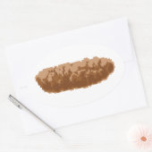 8-bits Pixel Poop Ovale Sticker (Envelop)