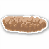8-bits Pixel Poop Sticker (Voorkant)