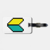 8-bits Pixel Wakaba/Shoshinsha Mark Bagagelabel (Achterkant horizontaal)