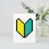8-bits Pixel Wakaba/Shoshinsha Mark Briefkaart (Staand voorkant)