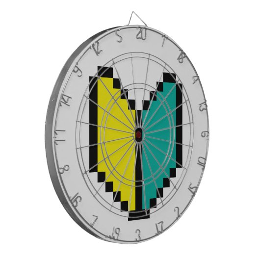 8-bits Pixel Wakaba/Shoshinsha Mark Dartbord (Voorkant Links)