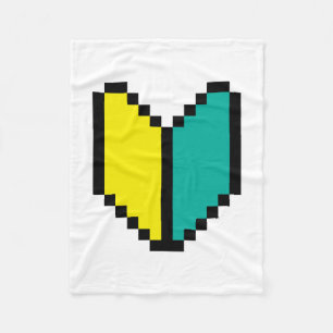8-bits Pixel Wakaba/Shoshinsha Mark Fleece Deken