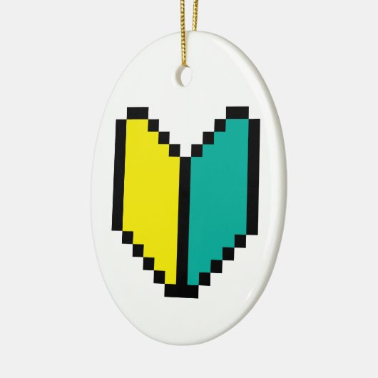 8-bits Pixel Wakaba/Shoshinsha Mark Keramisch Ornament (Links)