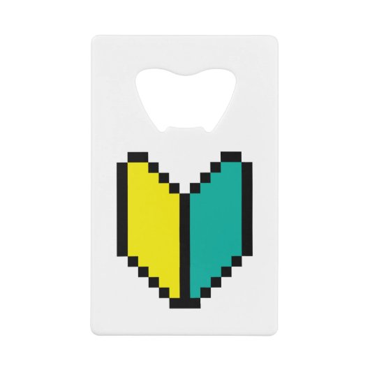 8-bits Pixel Wakaba/Shoshinsha Mark Kredietkaart Flessenopener (Voorkant)